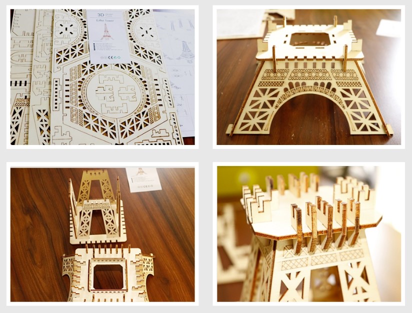 Buy Mookids Eiffel Tower wooden model kit in Australia - working