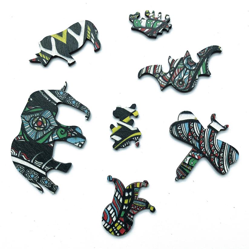 Buy Elephant Wooden jigsaw puzzle in Australia - parts 2