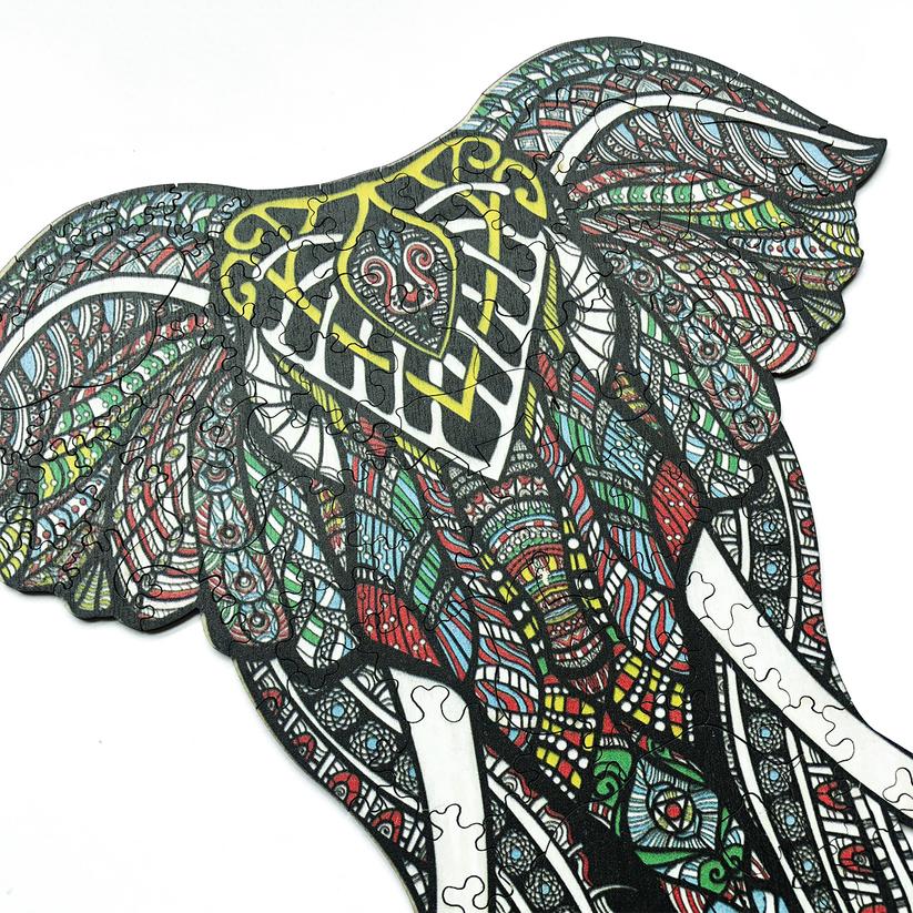 Buy Elephant Wooden jigsaw puzzle in Australia - on the table