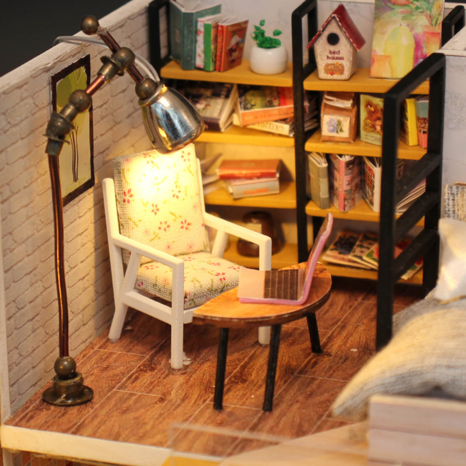 Buy Hoomeda Enjoy The Romantic DIY miniature dollhouse kit in Australia - details4