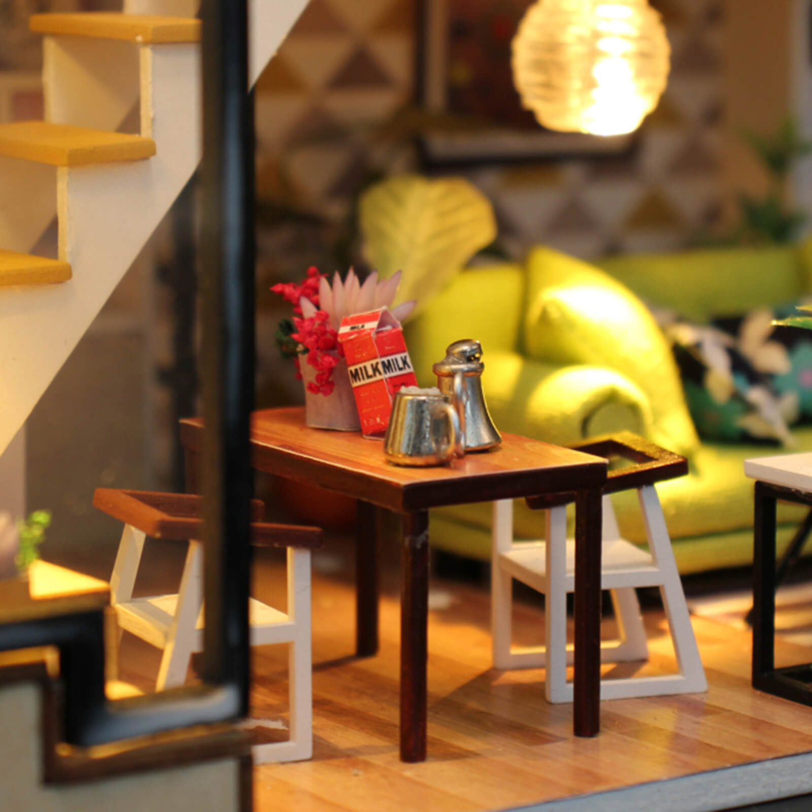 Buy Hoomeda Enjoy The Romantic DIY miniature dollhouse kit in Australia - details2