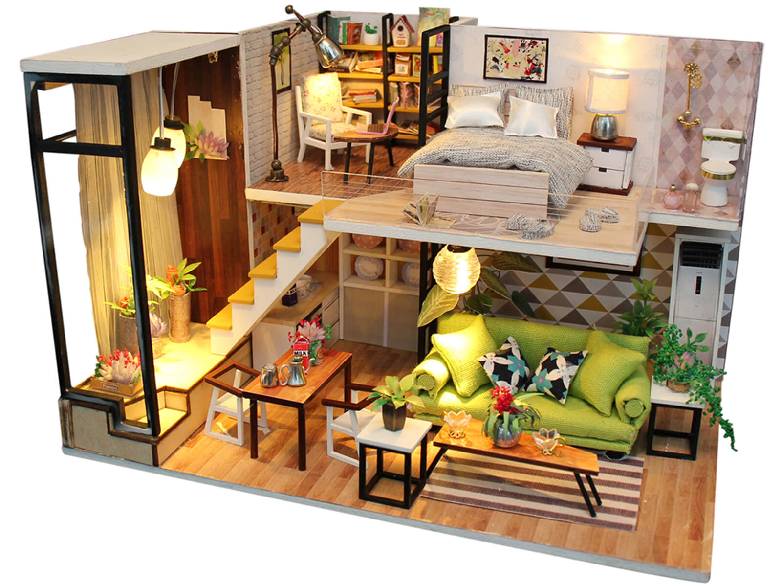 Buy Hoomeda Enjoy The Romantic DIY miniature dollhouse kit in Australia - show