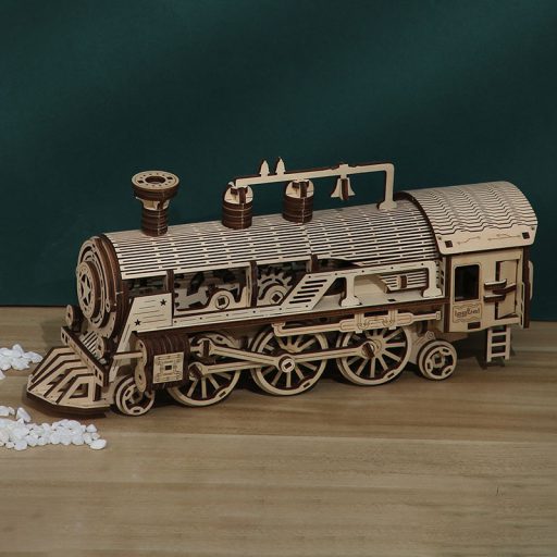 Buy Steam Train DIY wooden mechanical model kit in Australia