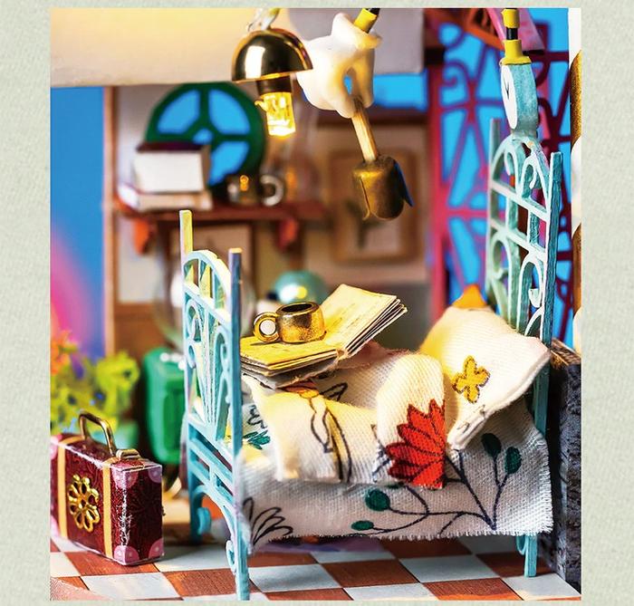 Rolife DIY miniature dollhouse kit Australia - Bloomy House - details2