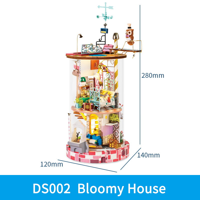 Rolife DIY miniature dollhouse kit Australia - Bloomy House - size