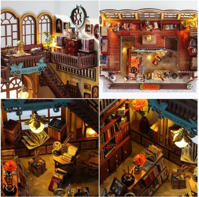 Miniature Dollhouse DIY Kit - Magic Bookstore
