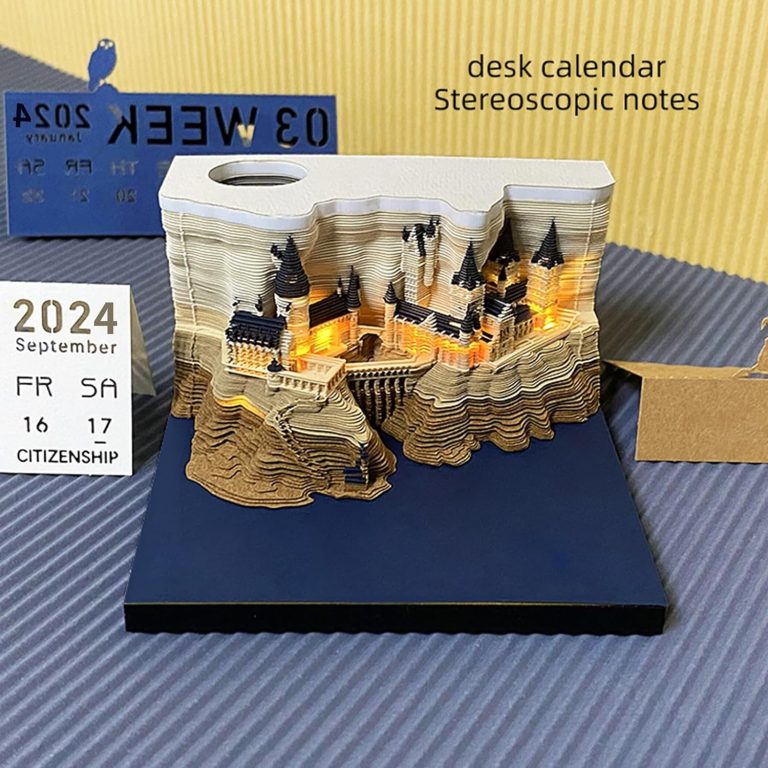 Magic Block Calendar Magic Castle Desk Calendar 3D memo pad