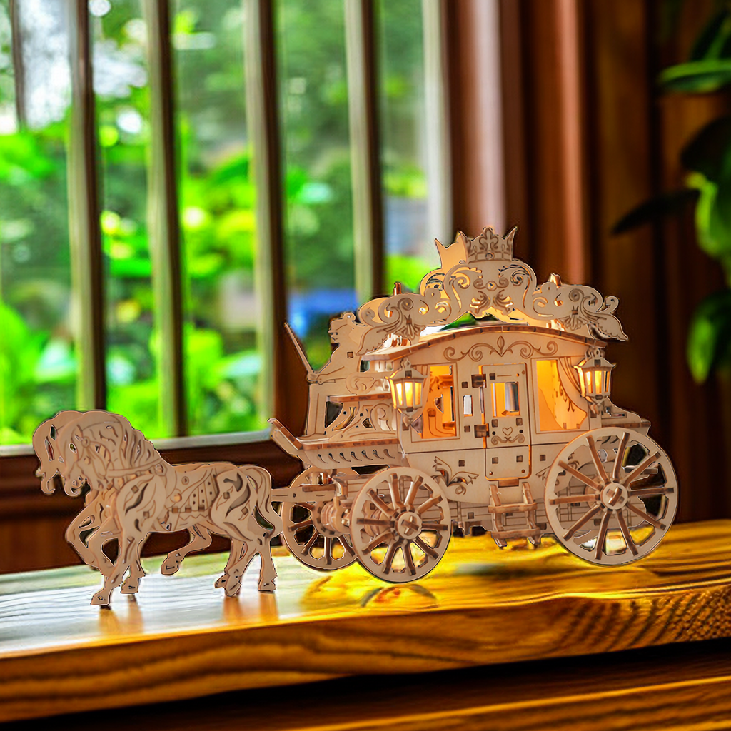 Carriage 3D wooden Puzzle - show