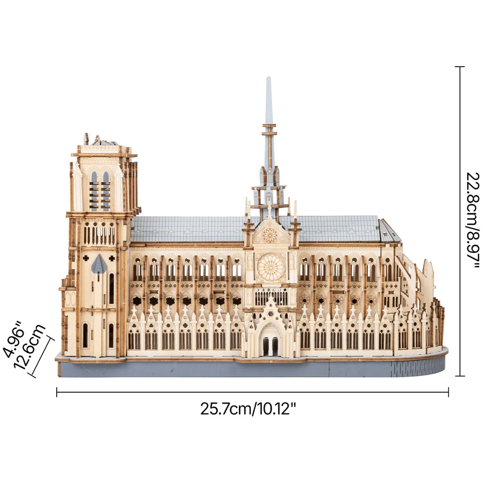 Rowood Paris Cathedral - size